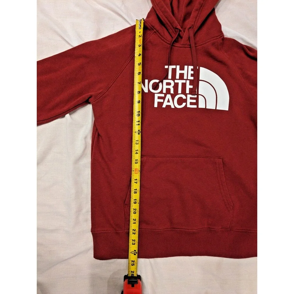 The North Face Womens Hoodie Half Dome S/P Burgundy Sweatshirt Pockets Exc. Cond